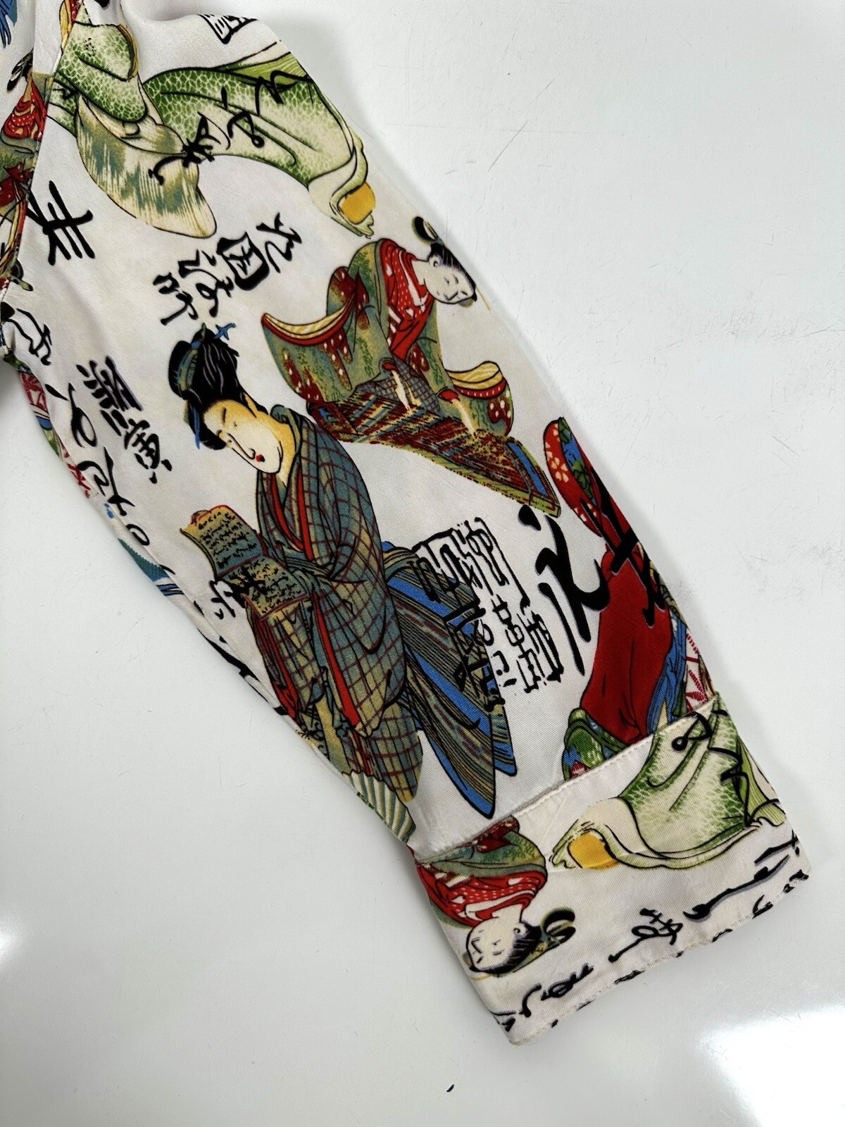 TIANELLO ASIAN STYLE GEISHA BUTTONS UP SHIRT -BLOUSE SIZE M MADE IN USA