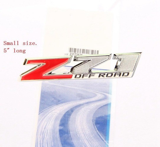 1x 5 Inches Grille Off Road Emblems Badge 3D for Silver Color: Chrome with red