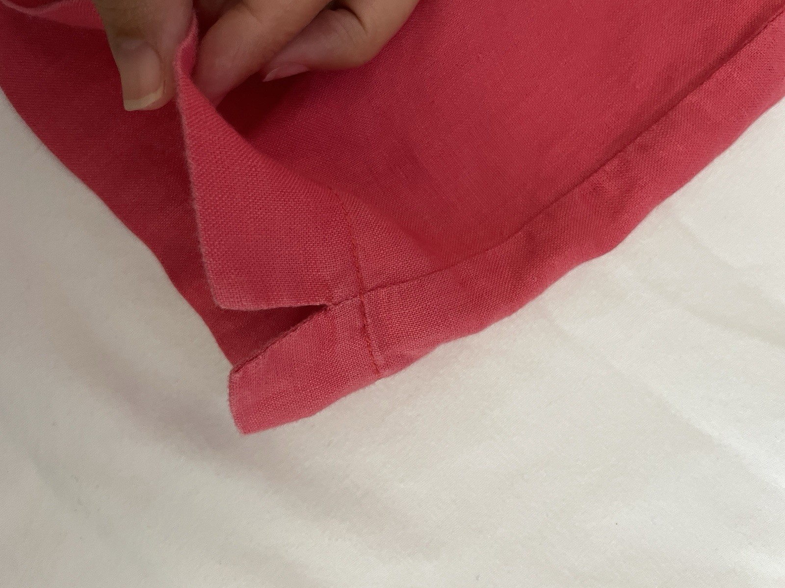 Massimo Castello 100% Linen Fushia Color Long Sleeved Men’s Shirt Size Large
