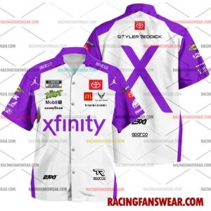 Tyler Reddick Nascar Racing 2025 Uniform Apparel Hawaiian Polo Shirts