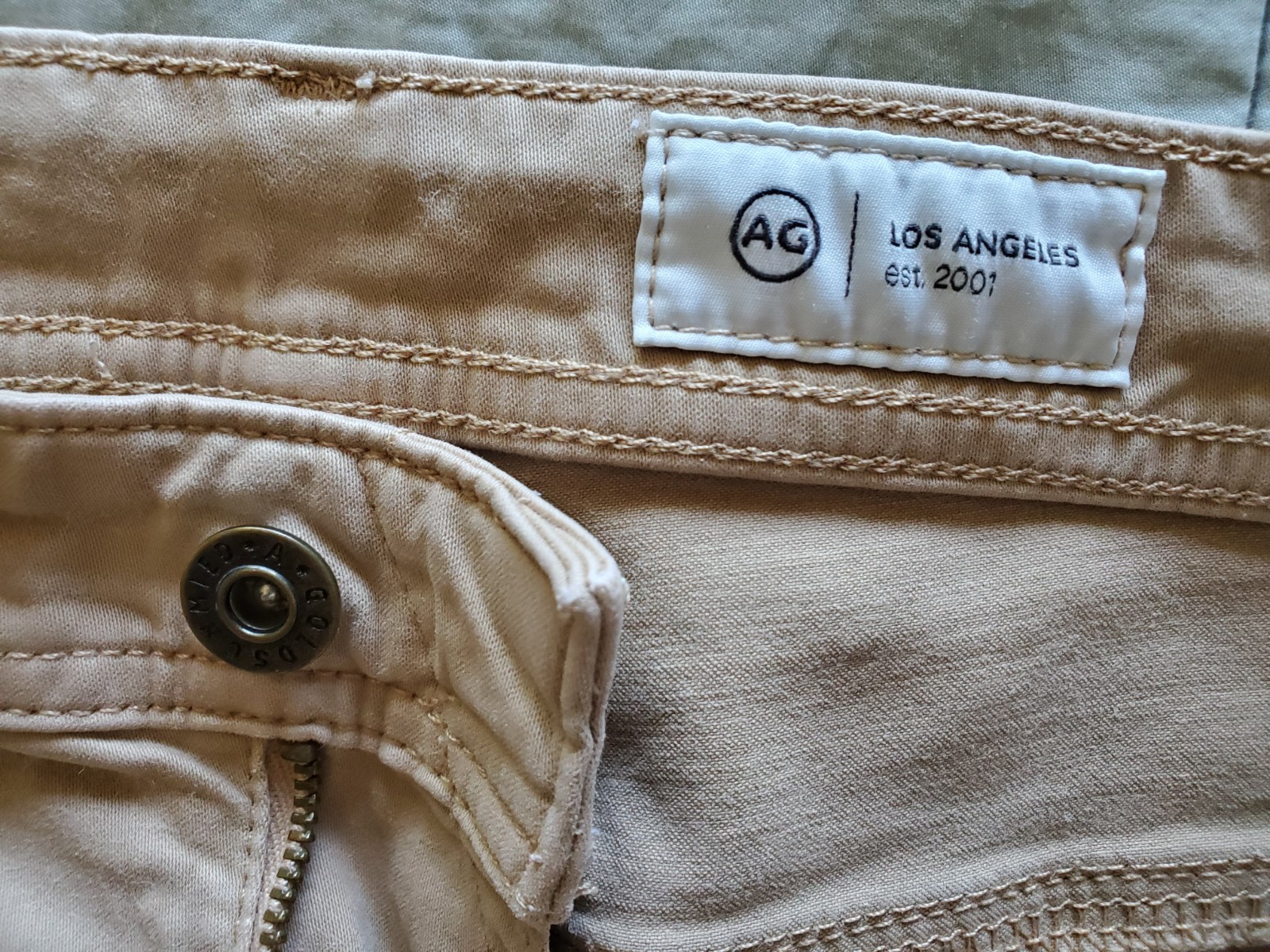 AG Los Angeles Men’s Pants Size 34×34 In Tan Color 97% Cotton 3% Elastane