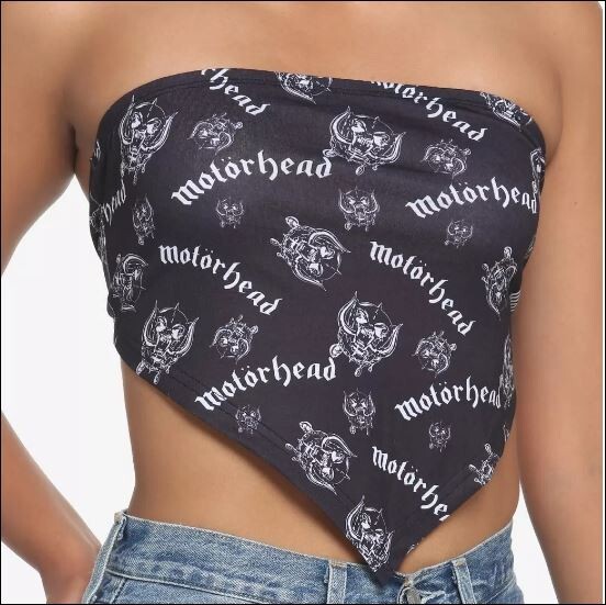 Motorhead Girls Womens Bandana Top NWT Size XL and Large extra large