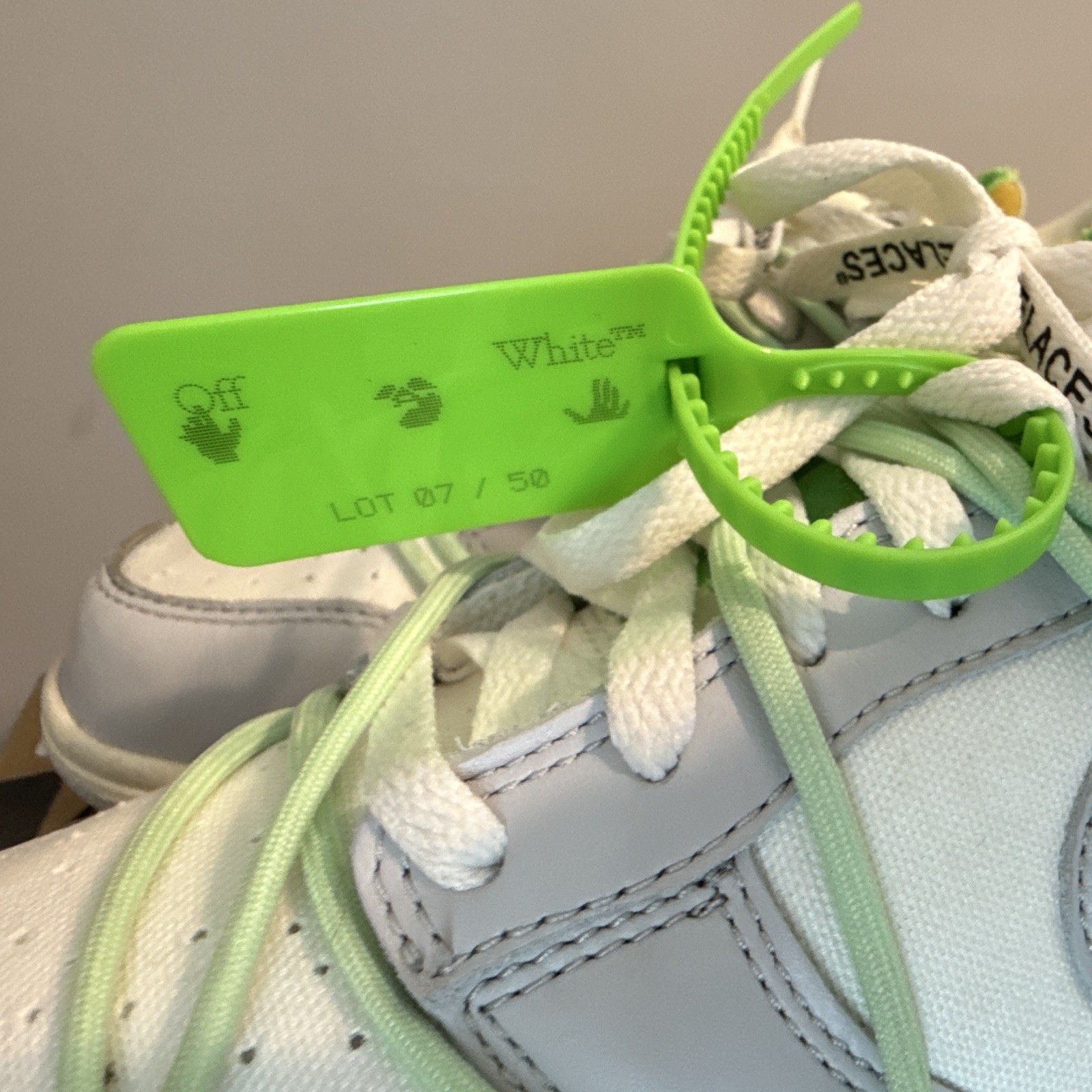 Nike Dunk Low Off-White White/Green Lot 07 of 50