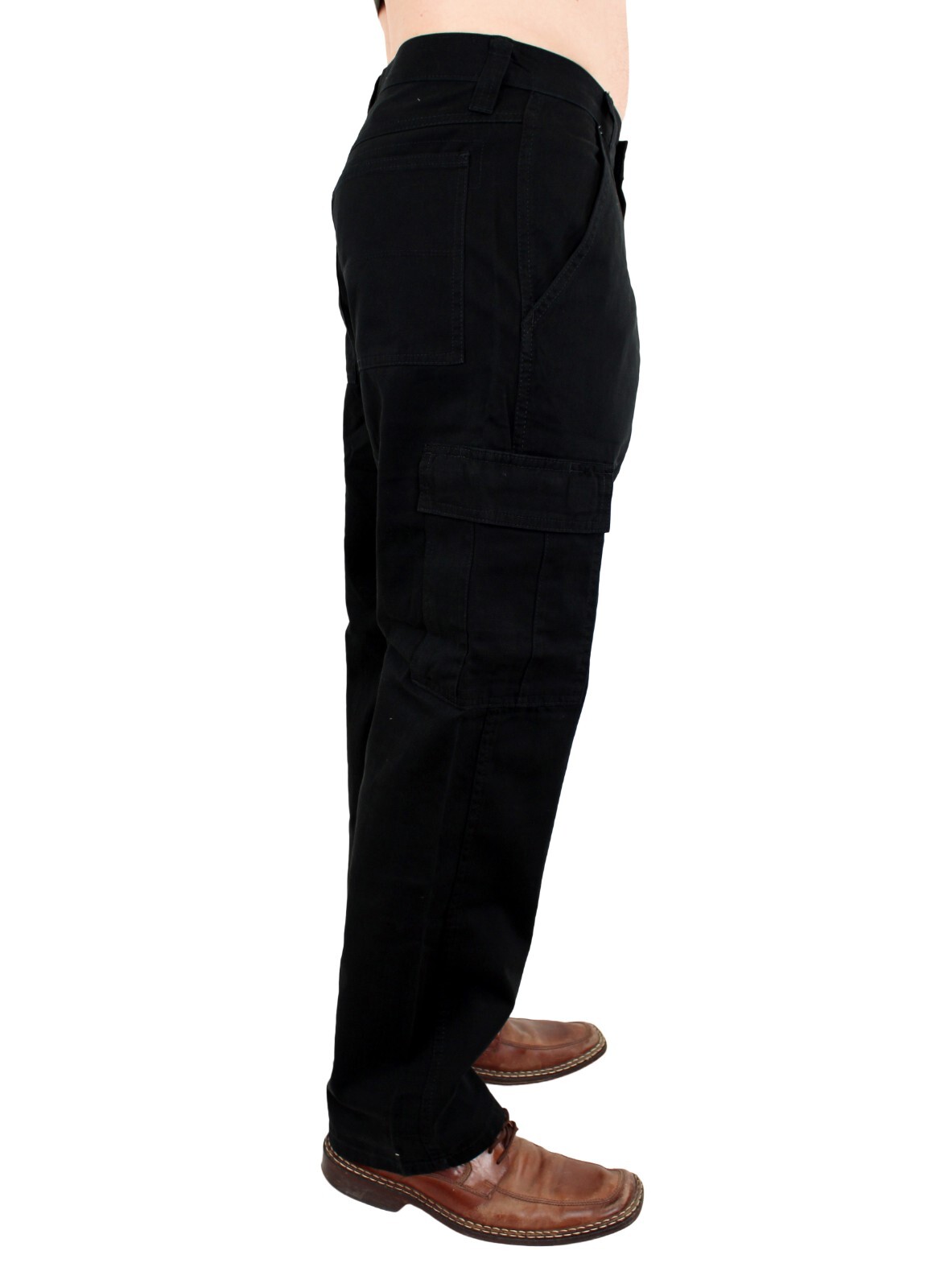 Wrangler Authentics Men’s Cargo Pants Regular Fit, Twill, 8-Pocket, L & R Tech