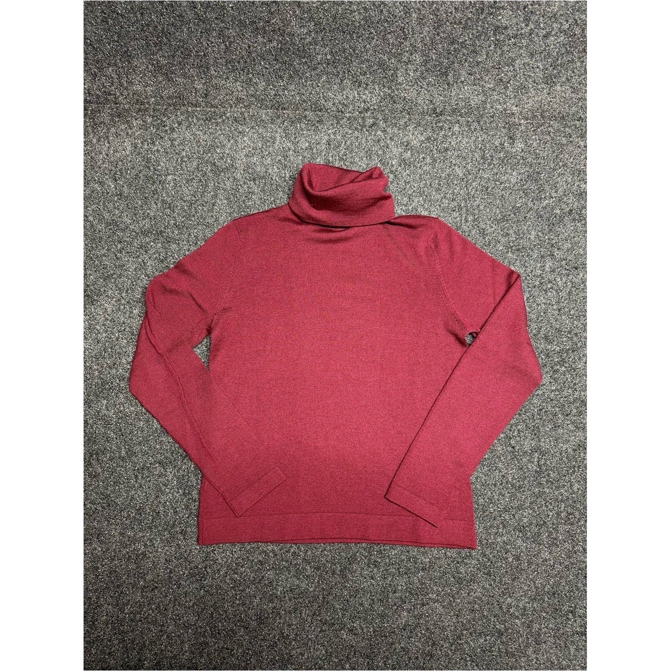 Ann Taylor Loft Burgundy Merino Wool Cashmere Blend Turtleneck Sweater Womens M