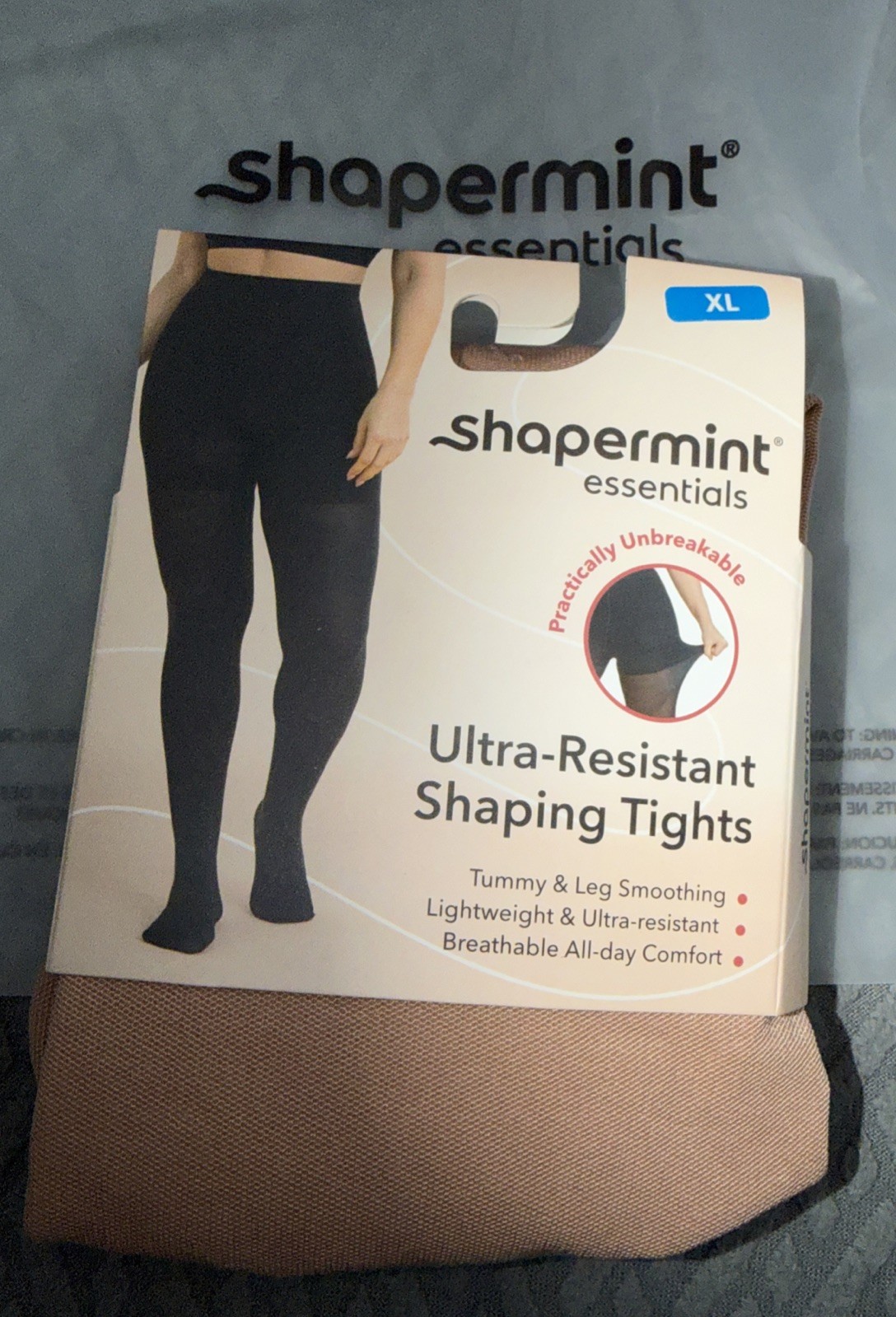 Shapermint Essentials Ultra Resistant Shaping Tights Women Size XL Latte