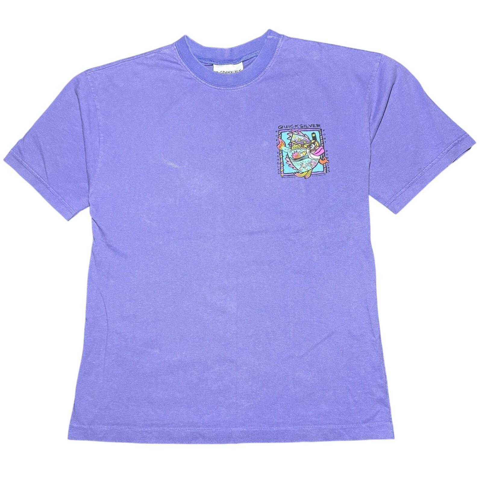 Vintage Quicksilver T-Shirt Small Port Douglas Australia Bonkers Purple 90’s