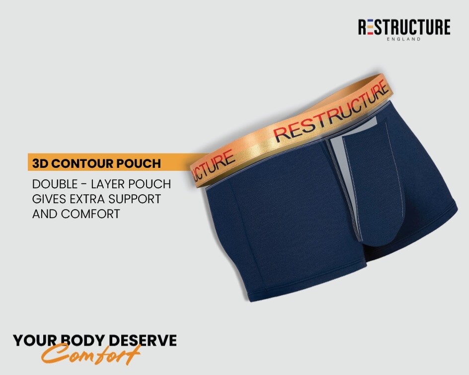 Organic Bamboo Mens Boxer Trunks 3 Pack Breathable Soft Underwear – Medium
