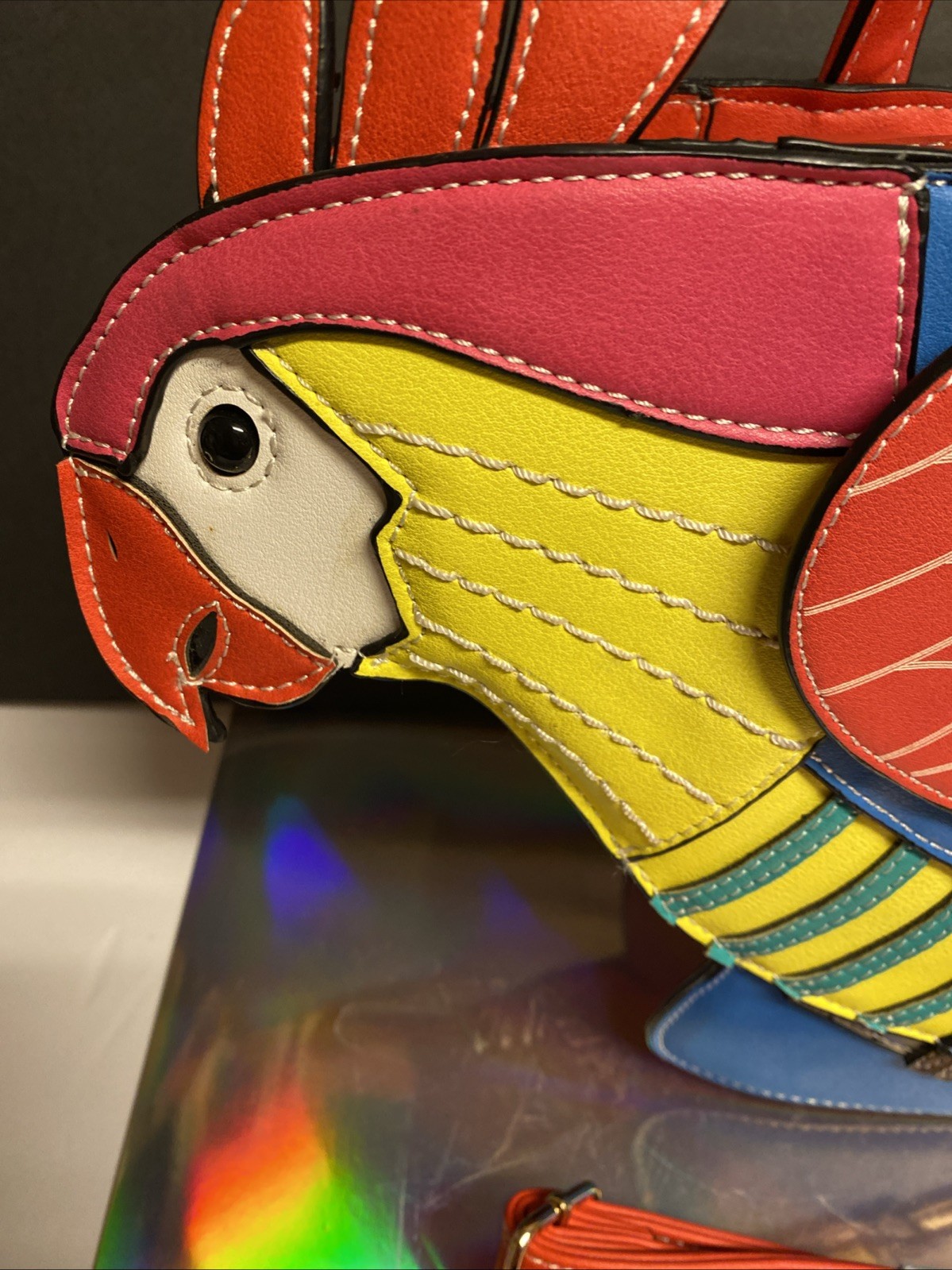 Parakeet Shaped handbag 20 Inches Long New Unused Eye Catching Statement Piece