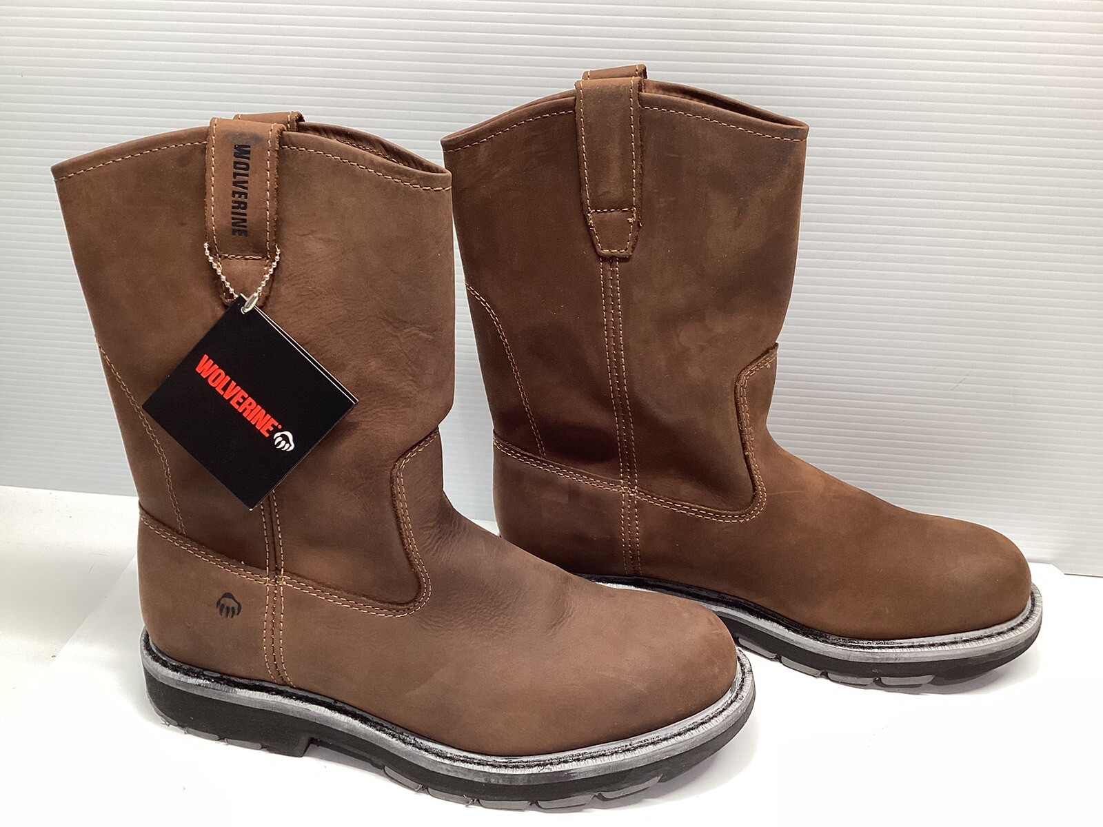 Wolverine Men 10″ Wellington Soft Toe Leather Work Boot Size 12M W04727