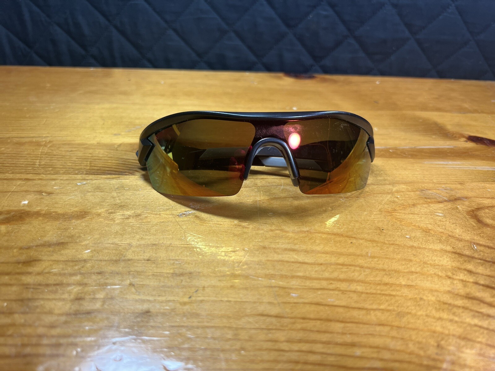 Battle Vision Z22-4422 Wrap Sunglasses Black Polarized Used