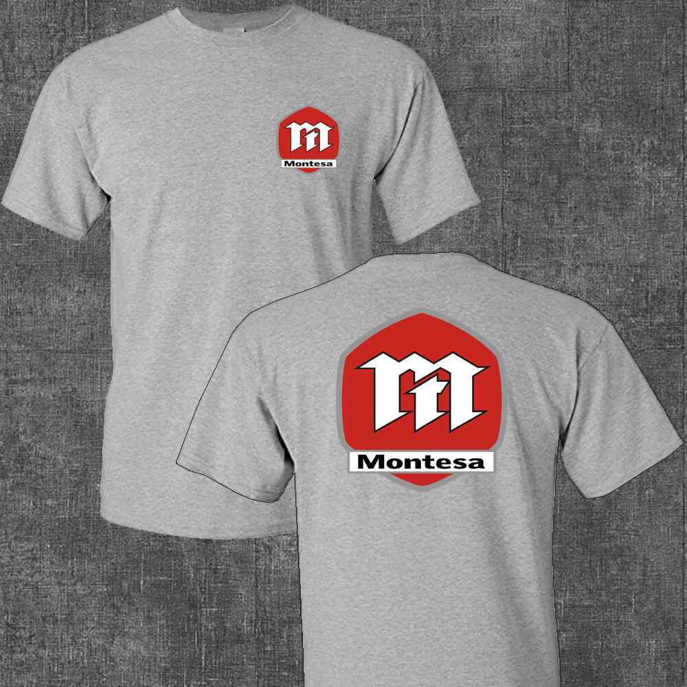 Montesa Motorcycle Classic Retro Men’s Grey Size S to 5XL