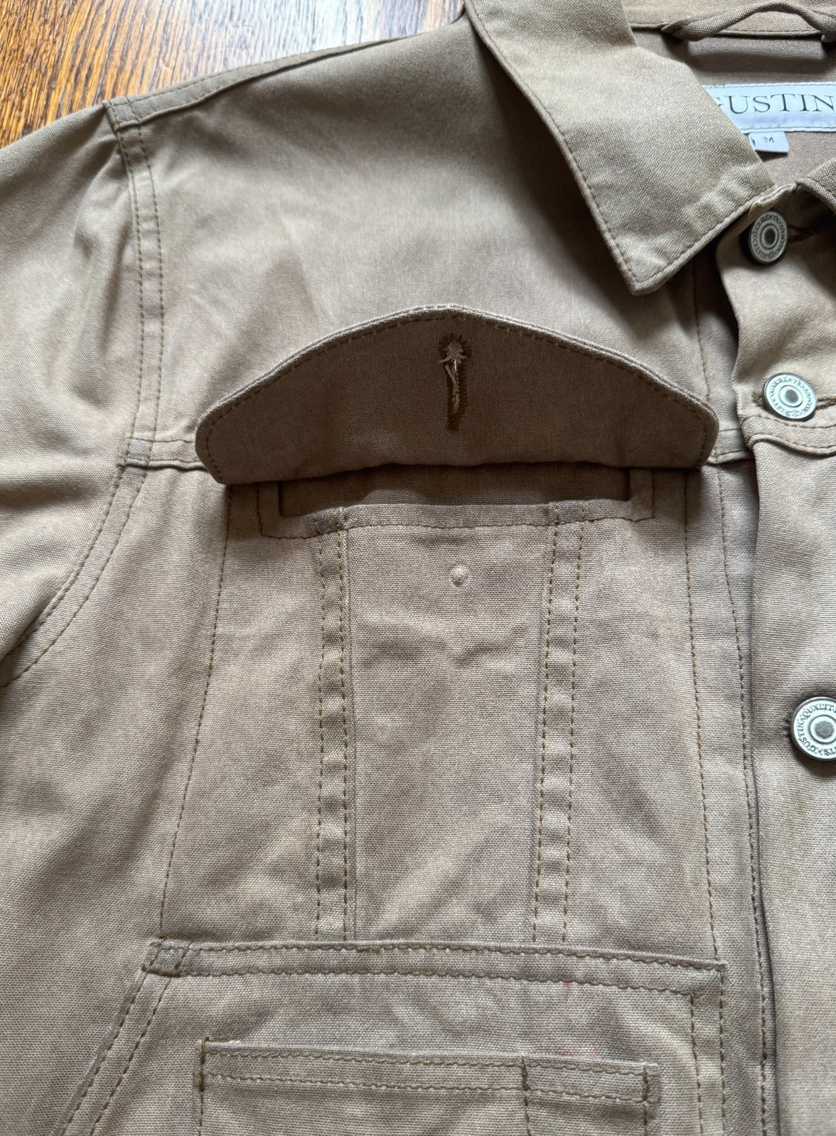 Gustin Waxed Canvas Jacket Medium Made in USA Cropped Beautiful Worn-In Patina