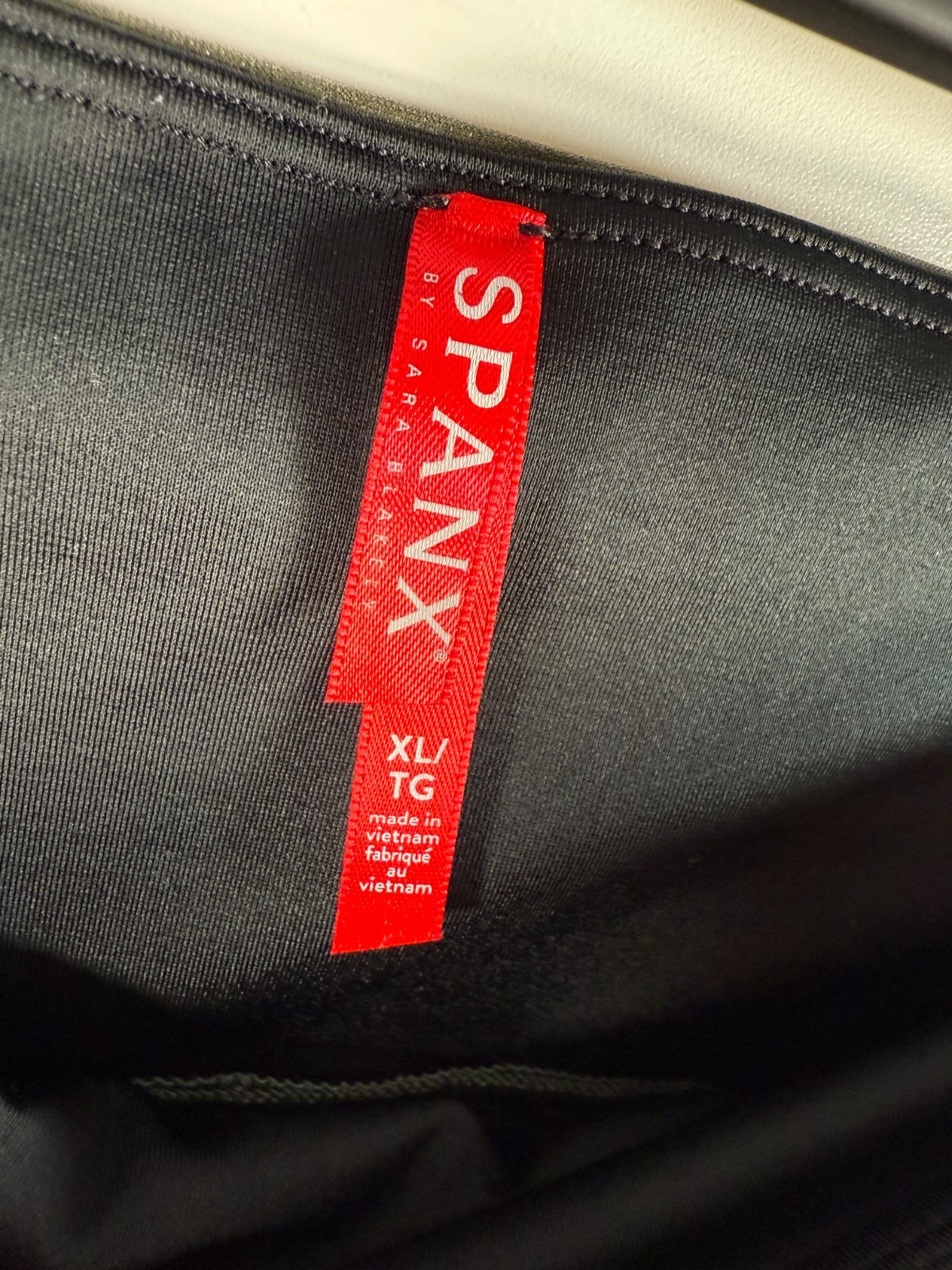 Spanx Womens High Waist Faux Leather Nylon Leggings Gym Green Sz XL 13.5×27.5