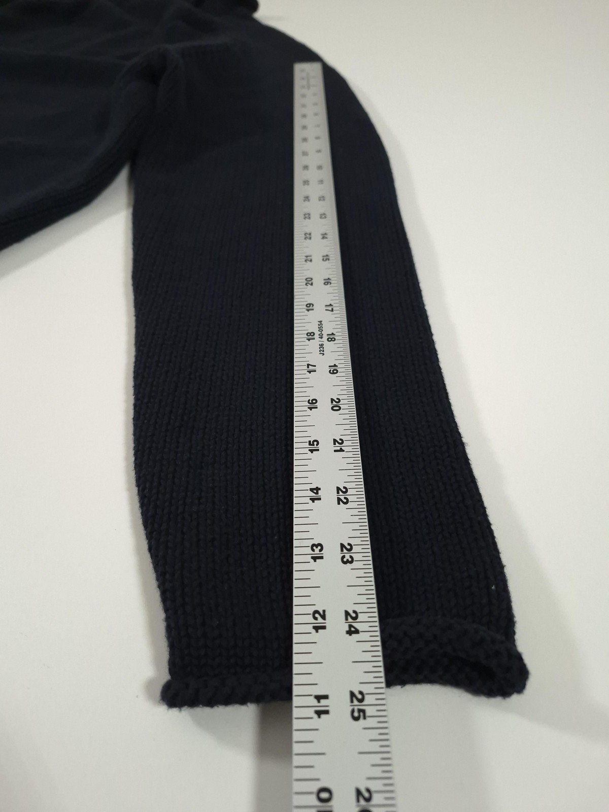 J Crew Sweater Mens XL Black 100% Cotton Roll Neck Knit Pullover Long Sleeve
