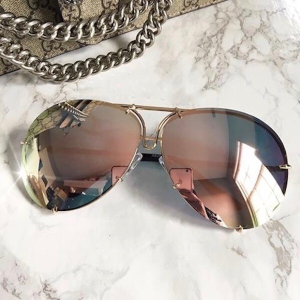 Aviator Super Poshe GRADIENT Twirl Metal Design Frames MEN Sunglasses Gafas SHAD