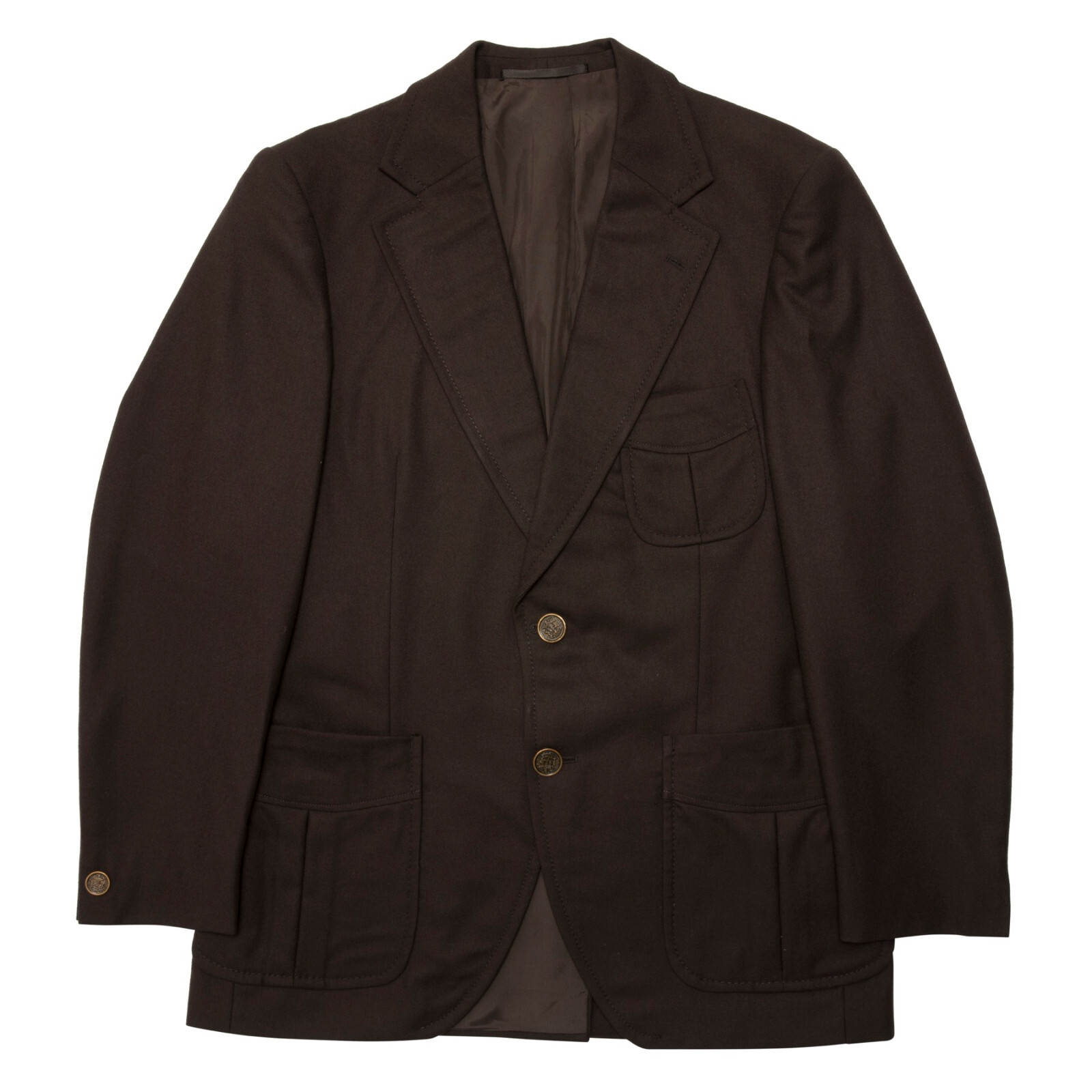 SIR (Sweden) 70s Vintage Garriga Worsted Wool Twill Weave Shooting Jacket : M