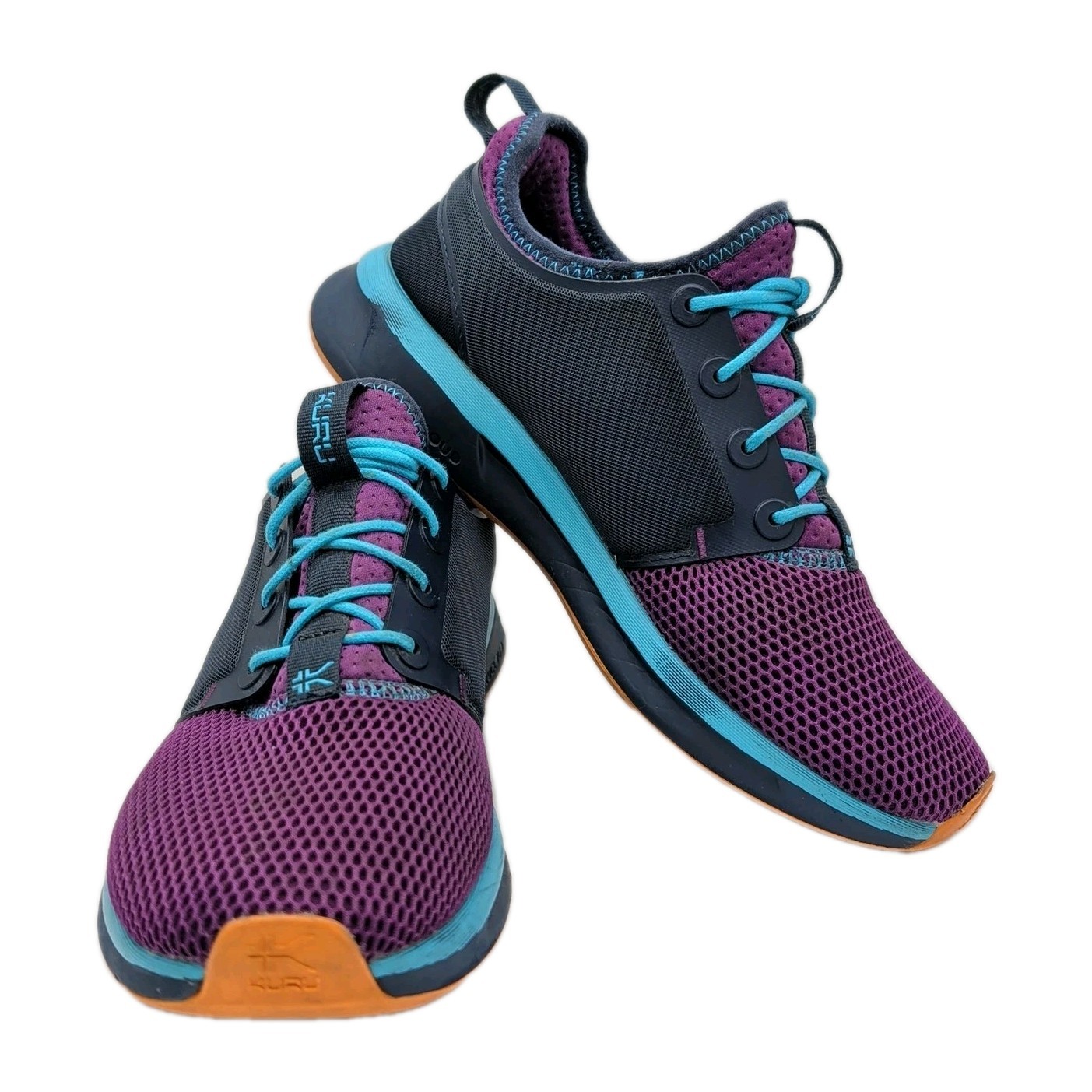 KURU Atom Shoes Womens Size 7.5 Purple Navy Athletic Running Walking Sneakers