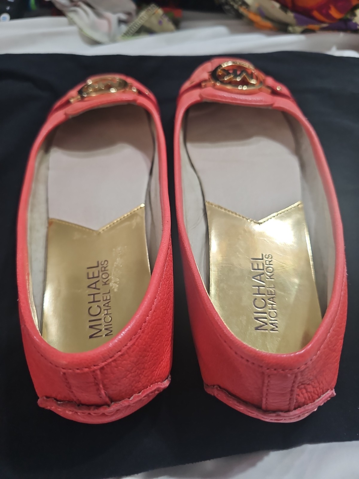 Michael Kors Fulton Flats Size 7M Watermelon. Excellent Preowned Condition.
