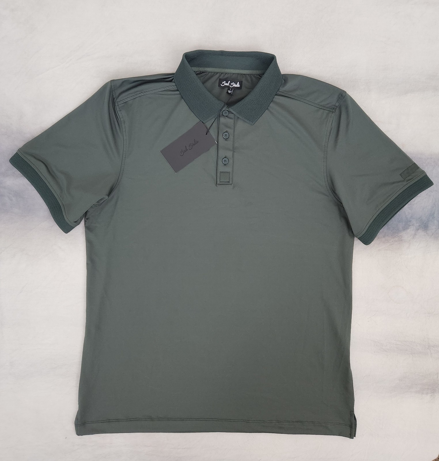Bad Birdie Ridge Deep Forest Polo Shirt Men’s Size Large New