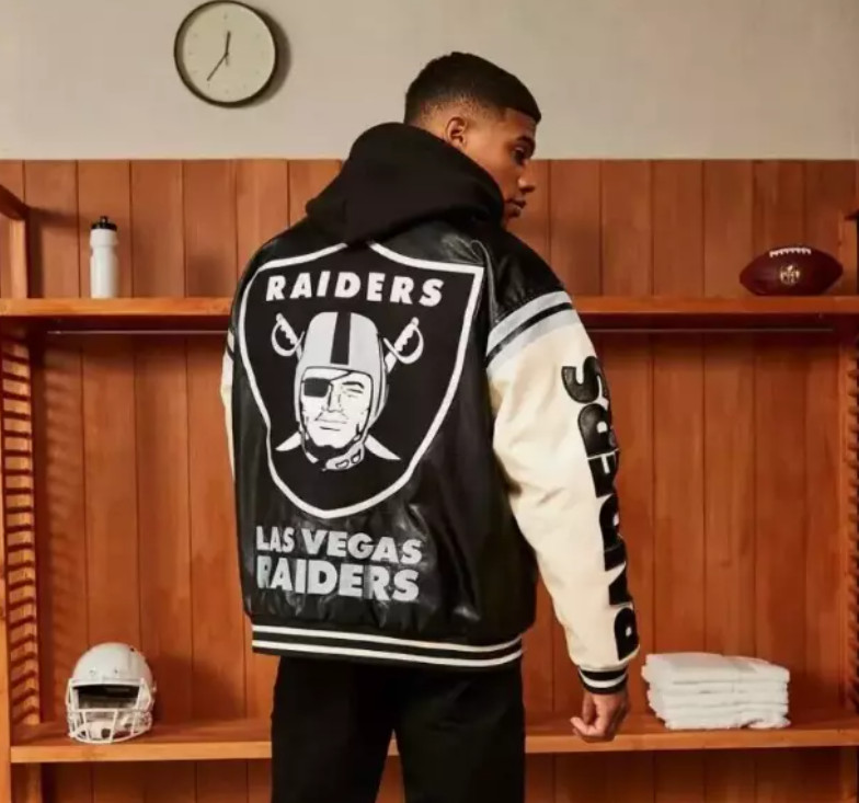 NFL Las Vegas Raider Bomber Varsity Jacket Men Letterman Satin Limited Edition