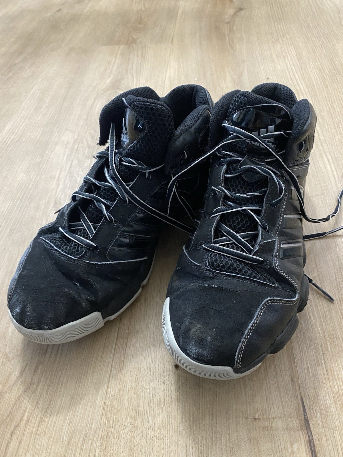 Adidas Retro Black/Grey Basketball Shoes Size 8.5 With Boost Technology