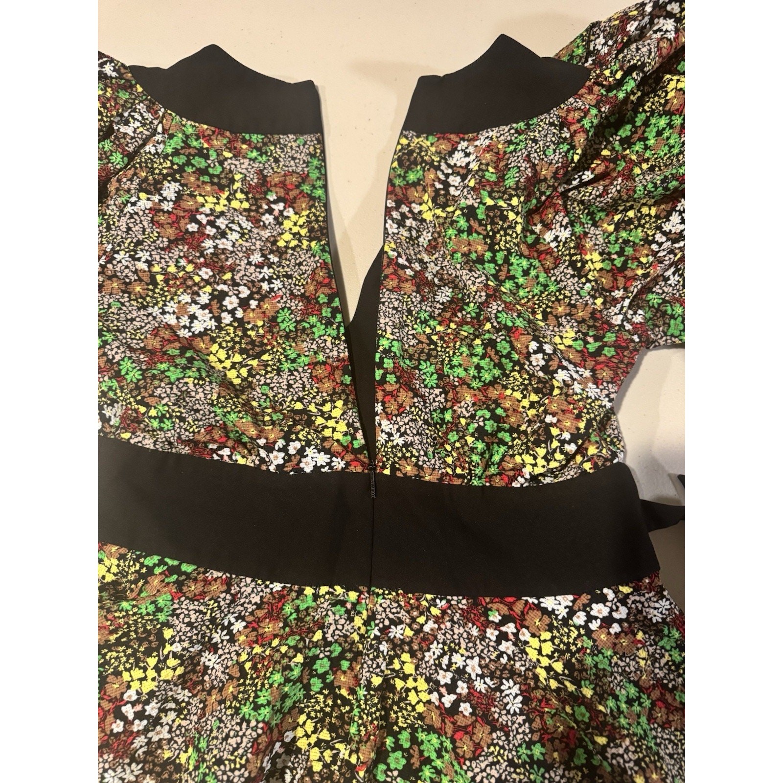 Ted Baker Women’s Floral Blouse Multicolor, Short Sleeve, Size 2