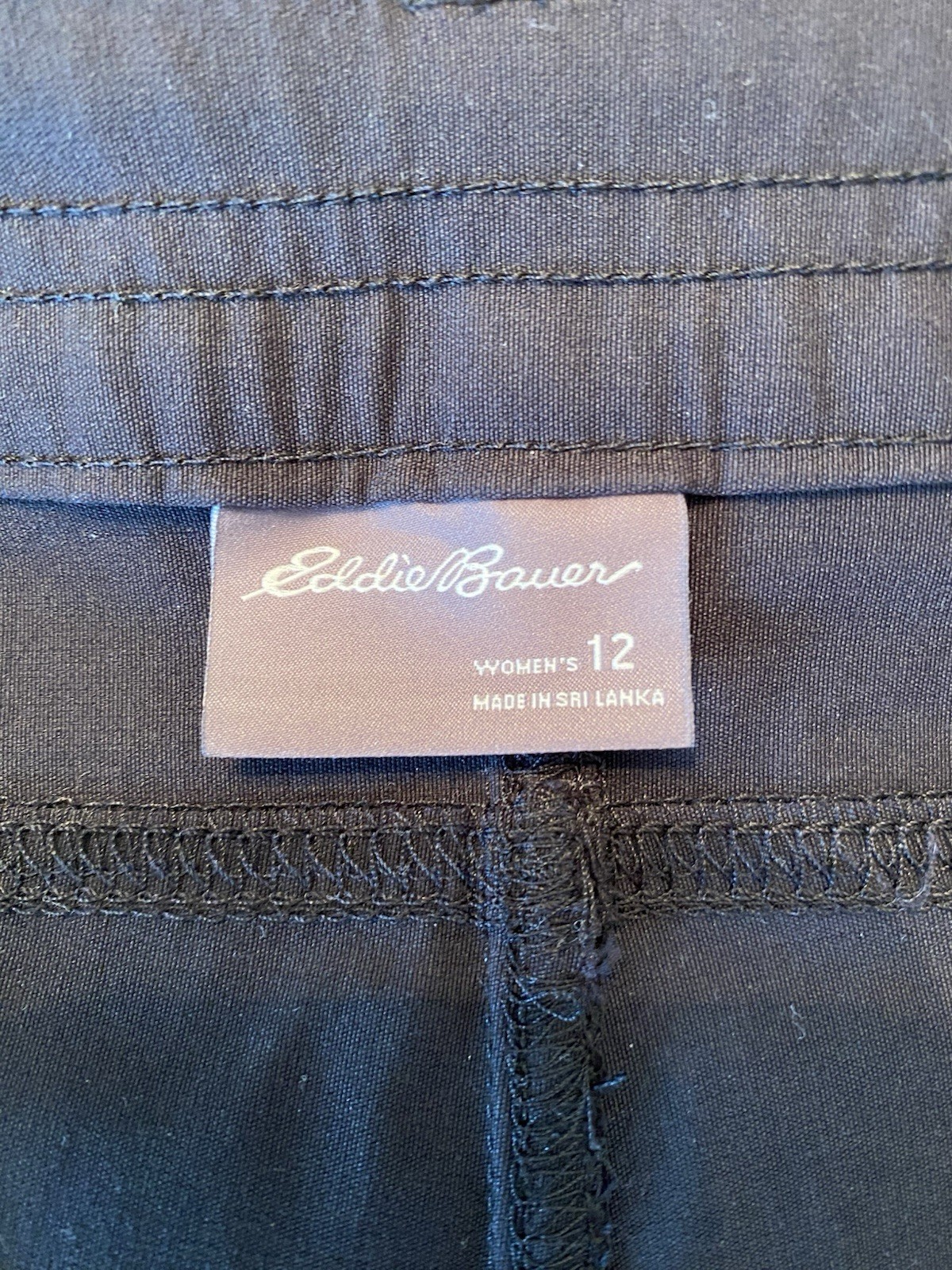 Eddie Bauer Rainier Pants Women’s Size 12 Black Capri