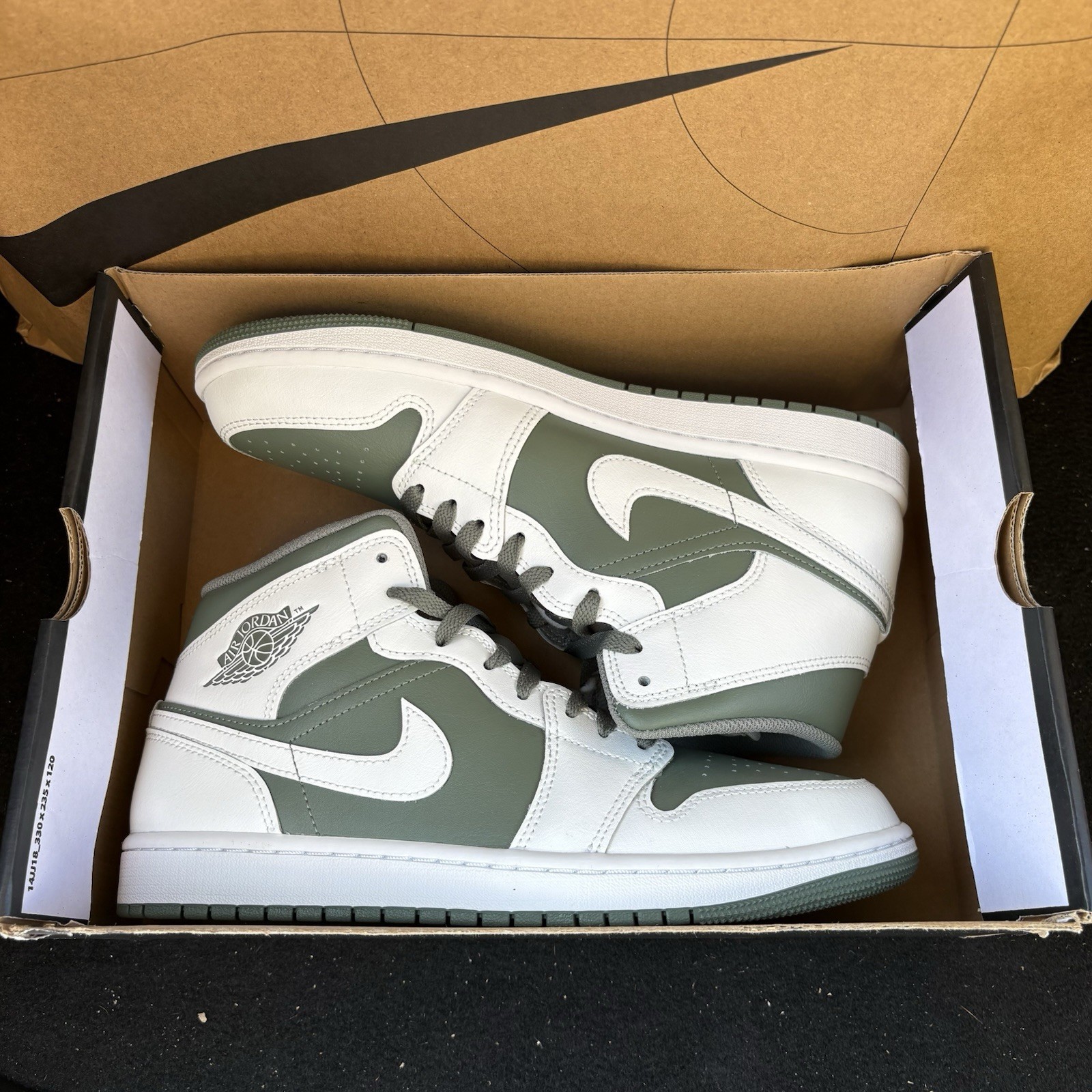 NEW Nike Air Jordan 1 Mid Summit White Lichen Green NBY DQ8426-107 Men Size 11