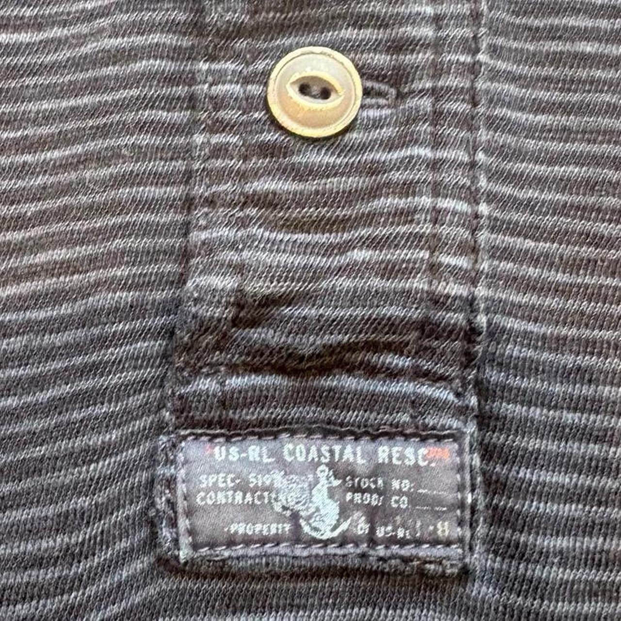 Vintage 90s Polo by Ralph Lauren US RL Military Henley Longsleeve Shirt XL