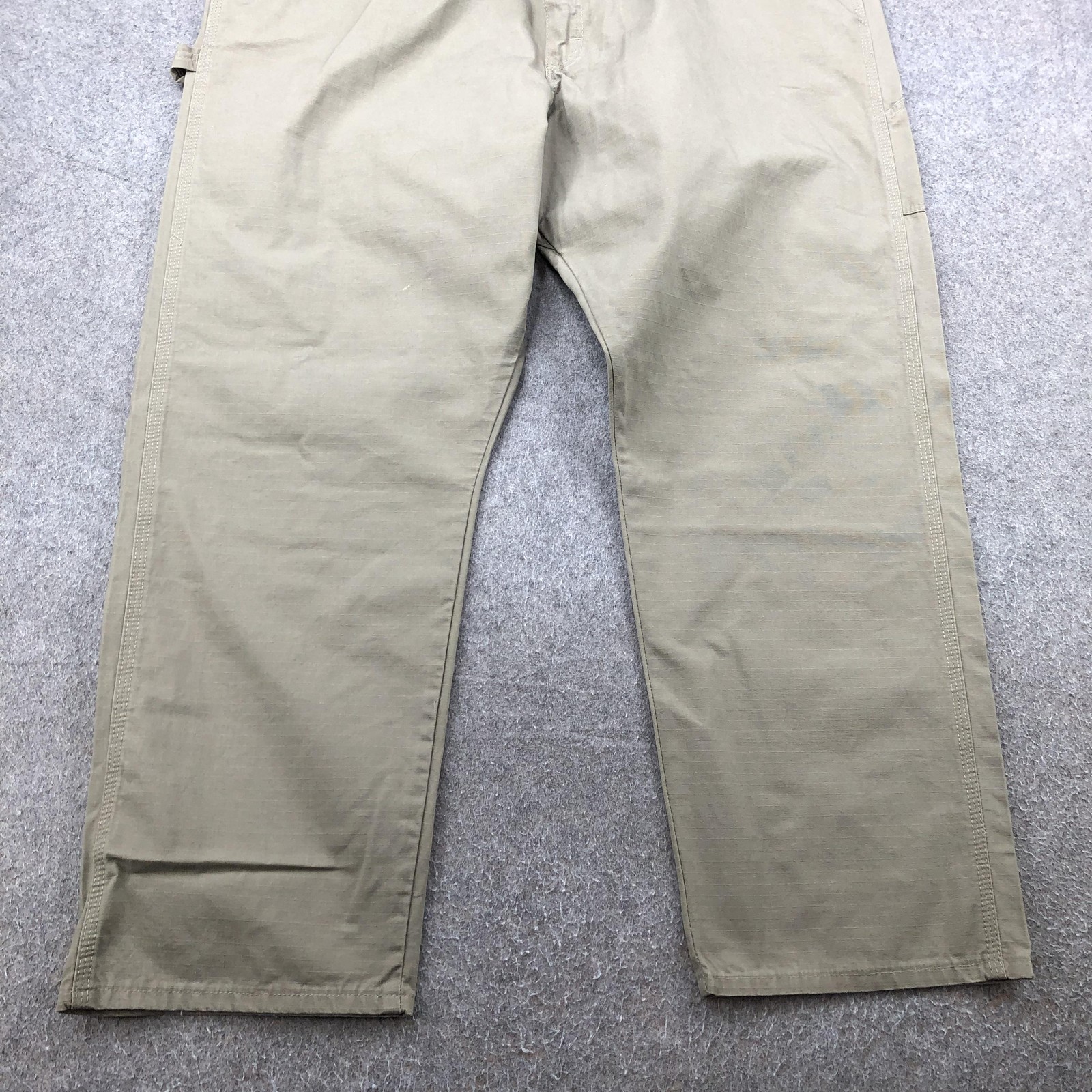 Wrangler Riggs Workwear Pants Mens 42×30 Beige Ripstop Carpenter Relaxed Fit