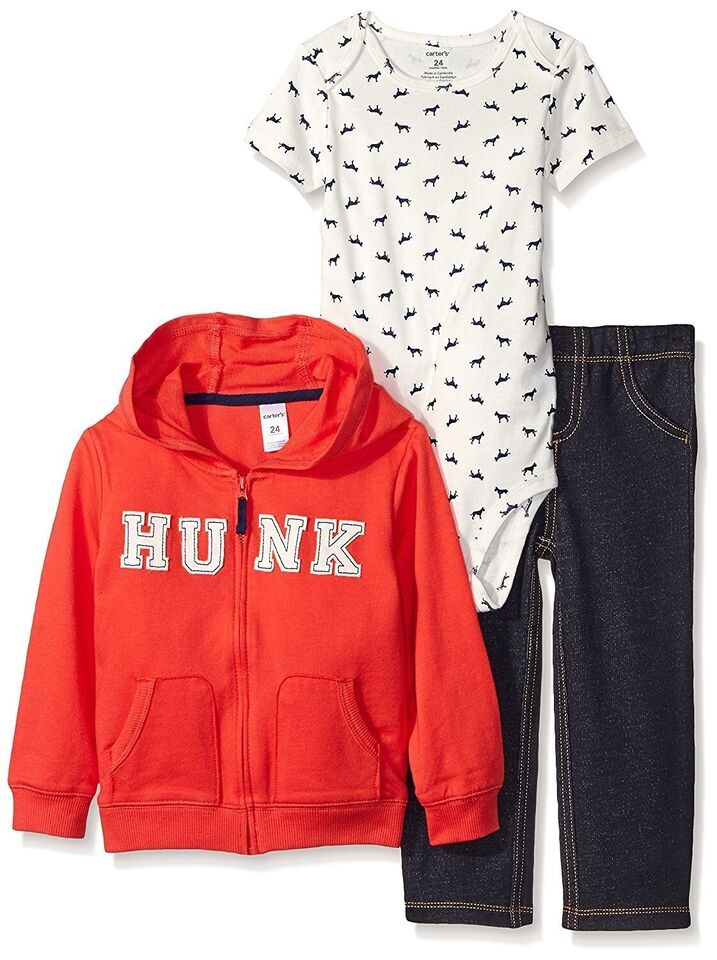 Carters Baby Boys 3 Piece Cardigan Set – Size Varies