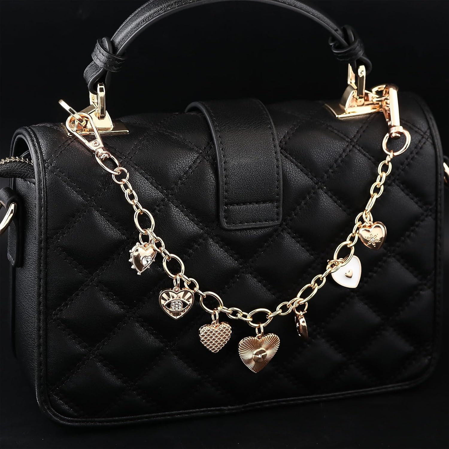 Bag Purse Charm Chain for Handbags – Gold Key Chain Accessories – Cute Keychain