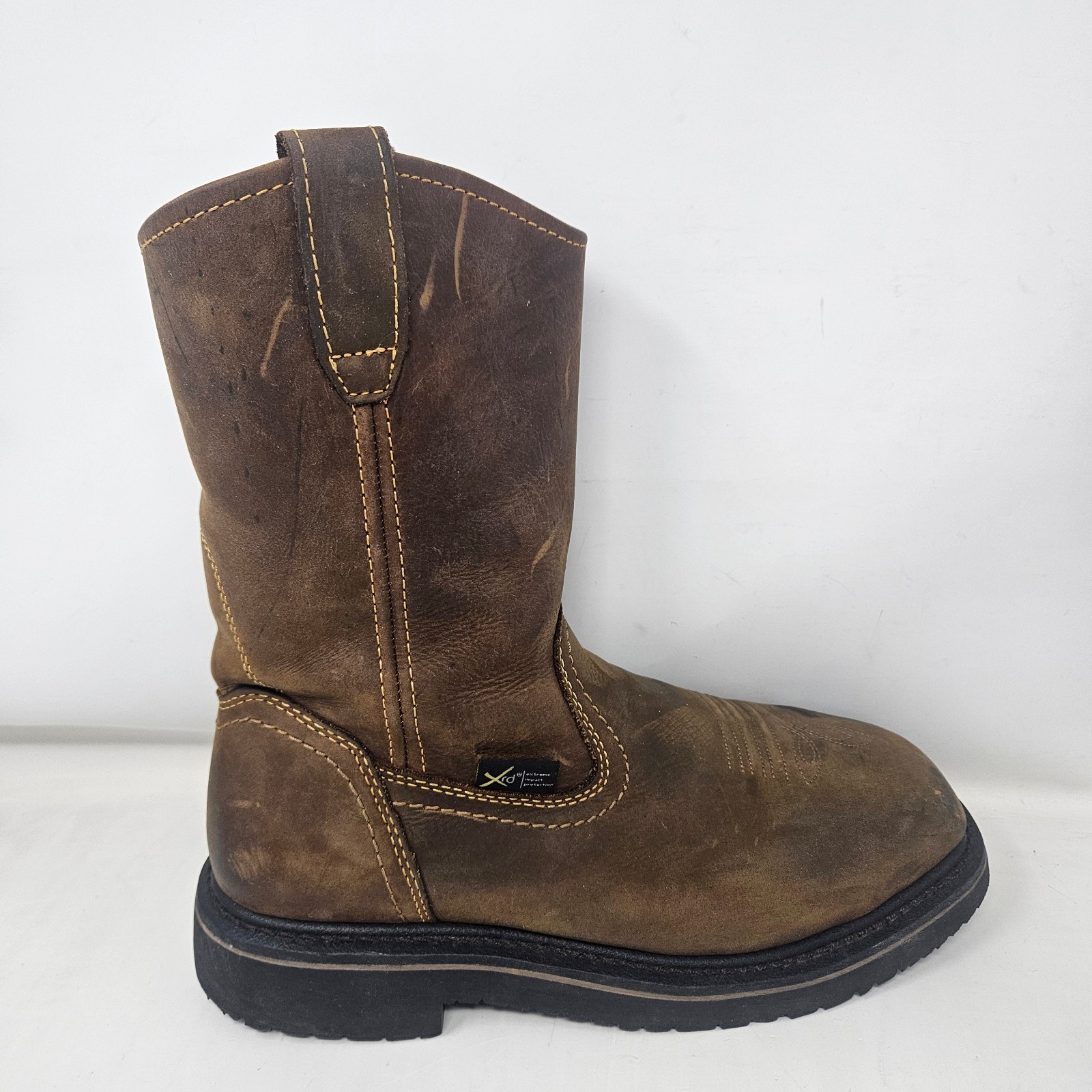 Hytest Ryder Metatarsal Guard Square Steel Toe Wellington Boots Mens Size 8.5 EW