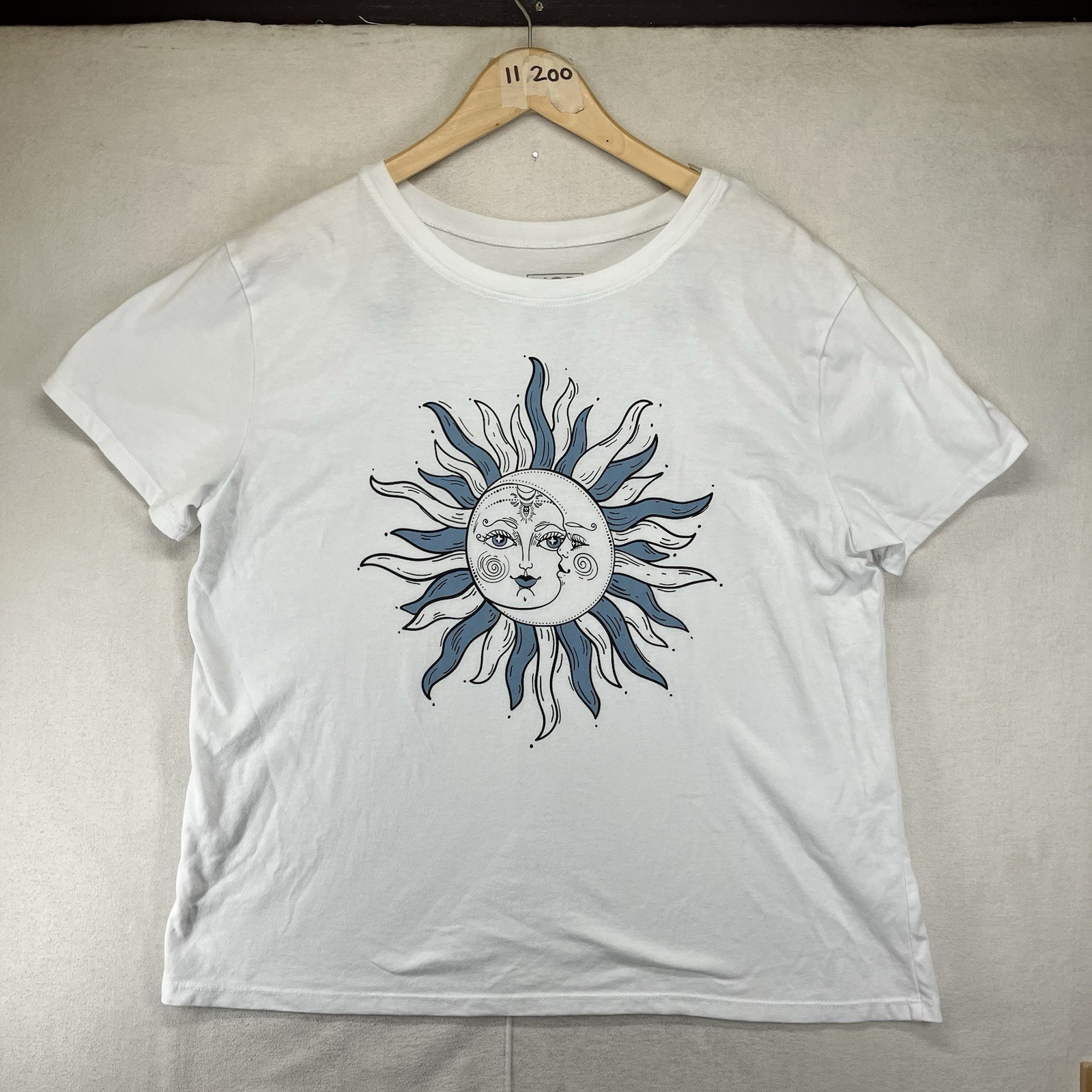 Women’s Classic T Shirt 2XL Thin Sheer Sun Moon Love Celestial Fairy Whimsigoth