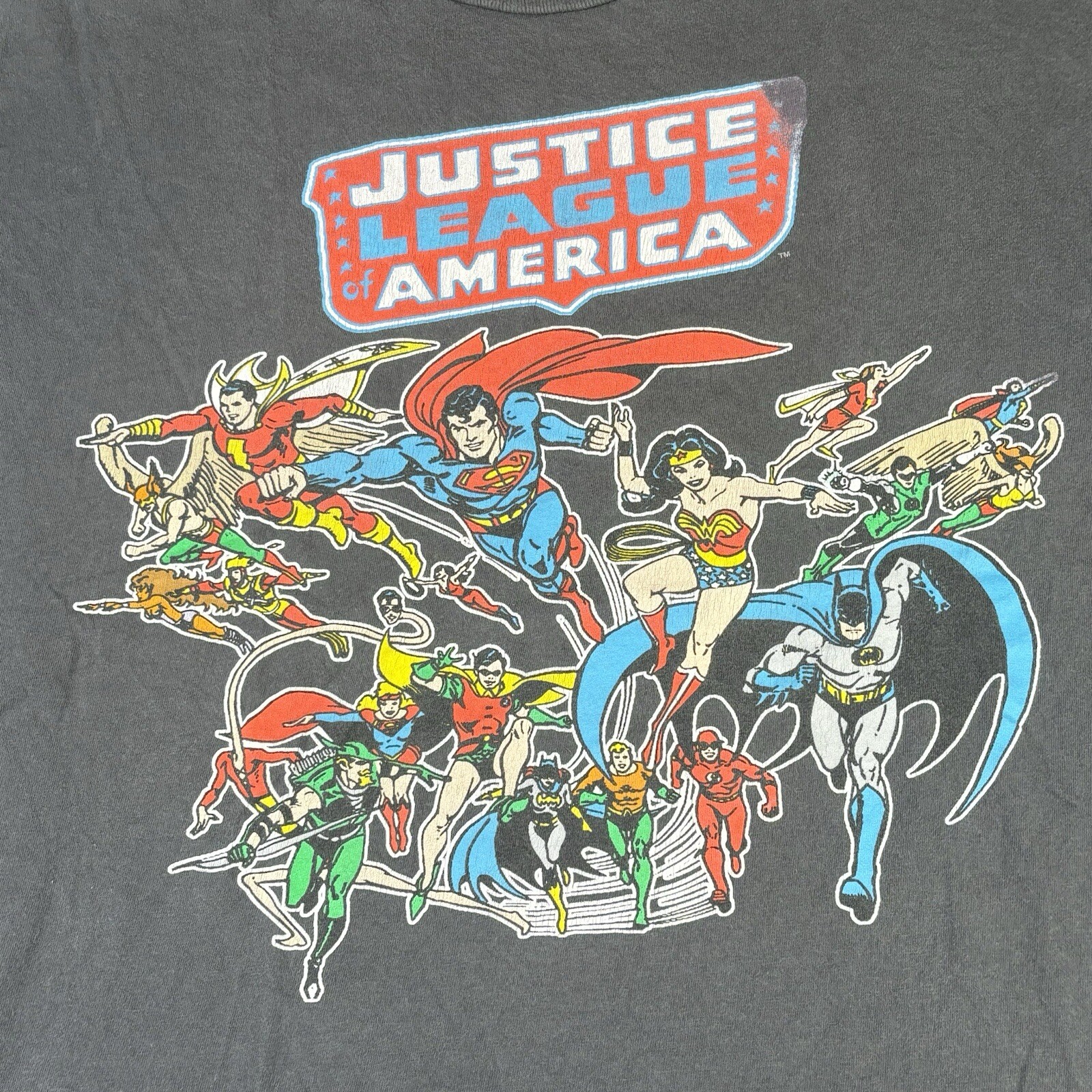 Justice League America Shirt Mens XL Gray DC Comics T Shirt All Characters