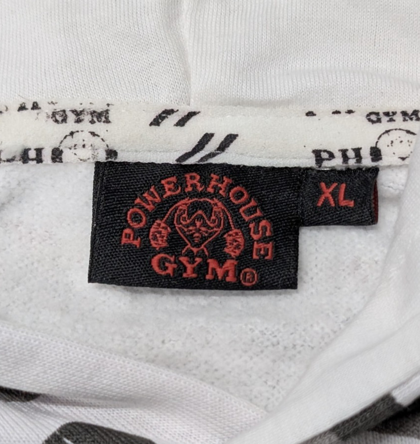 Powerhouse Gym Est 1974 Gray Camo Pullover Hoodie Sweatshirt XL 60/40 Cotton