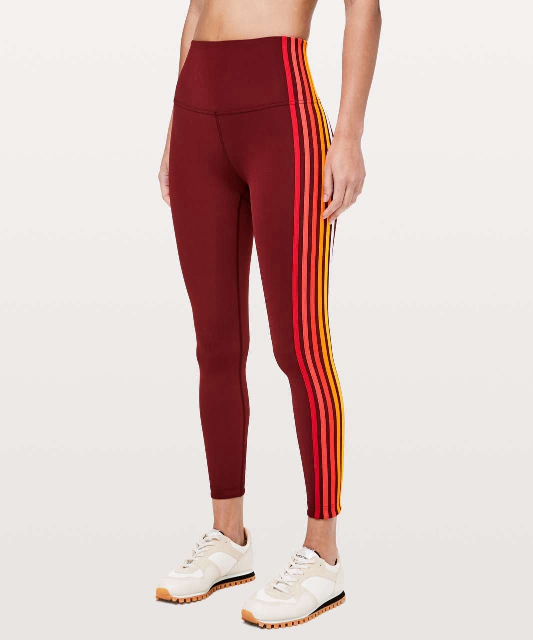 EUC Lululemon Womens 10 Take A Hint Leggings Deep Rouge Maroon 25.5” Inseam