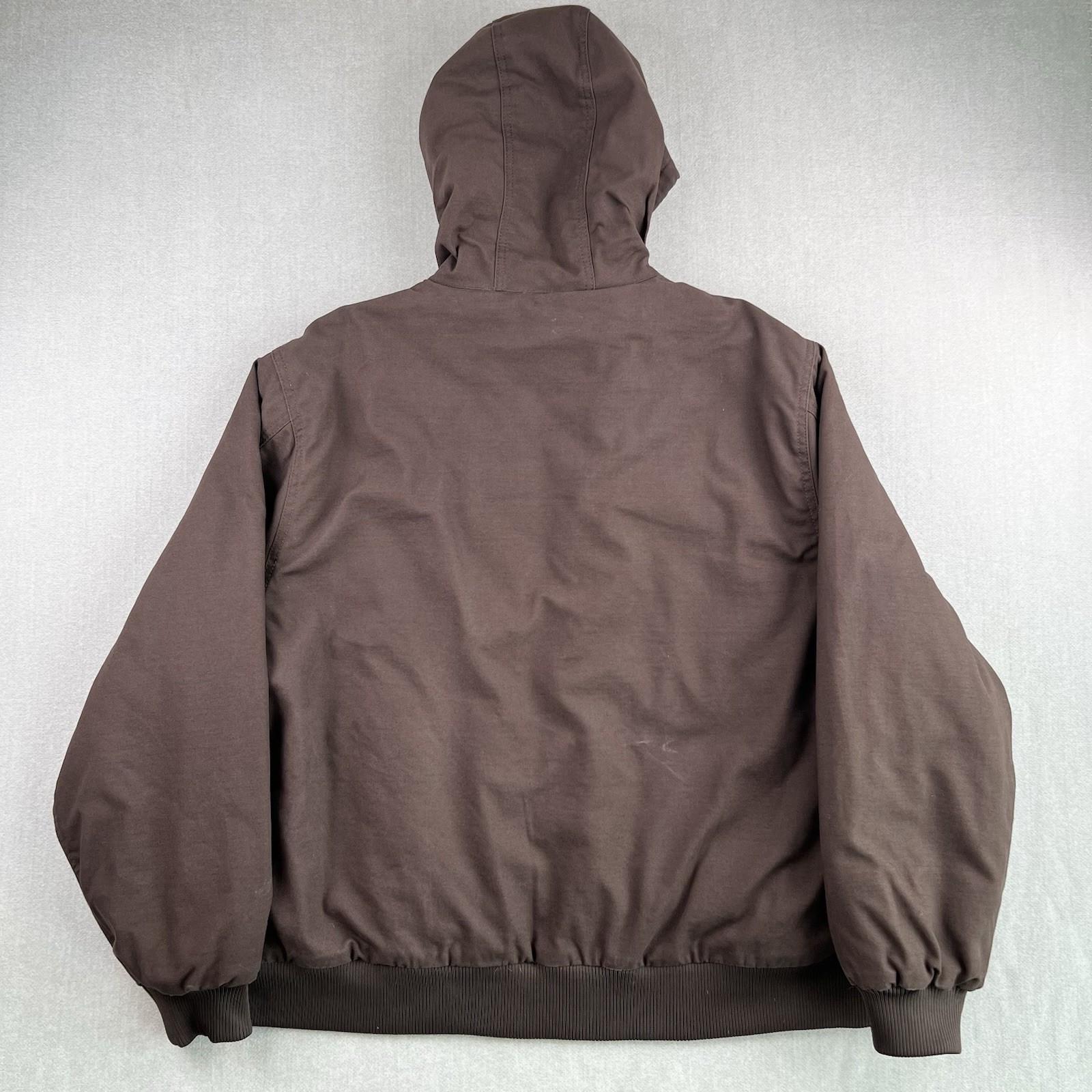 Dickies Jacket Mens 2XL Brown Canvas Hooded Bomber Insulated Workwear