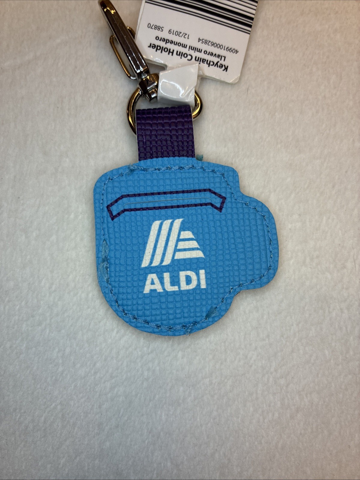 ALDI Quarter Holder Keeper Original Hot Cocoa NEW 2019 Keychain NWT