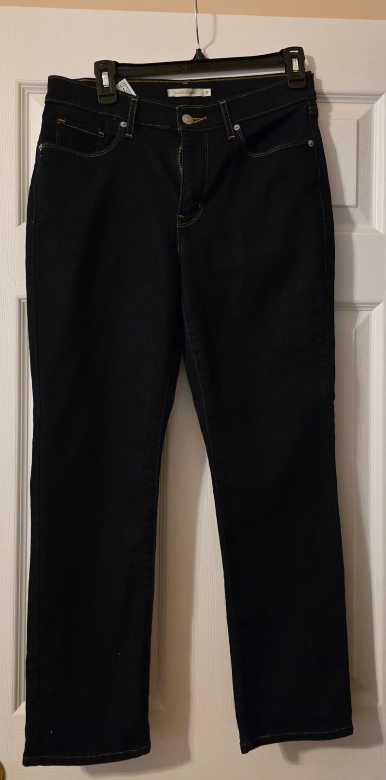 Levi’s Women’s Classic Straight-Leg Jeans-Darkest Sky-Size 8 Short-NWOT
