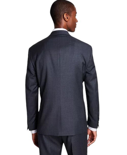 Michael Kors Mens Classic fit Suit Jacket Blazer 46 R Mid Grey Solid Wool