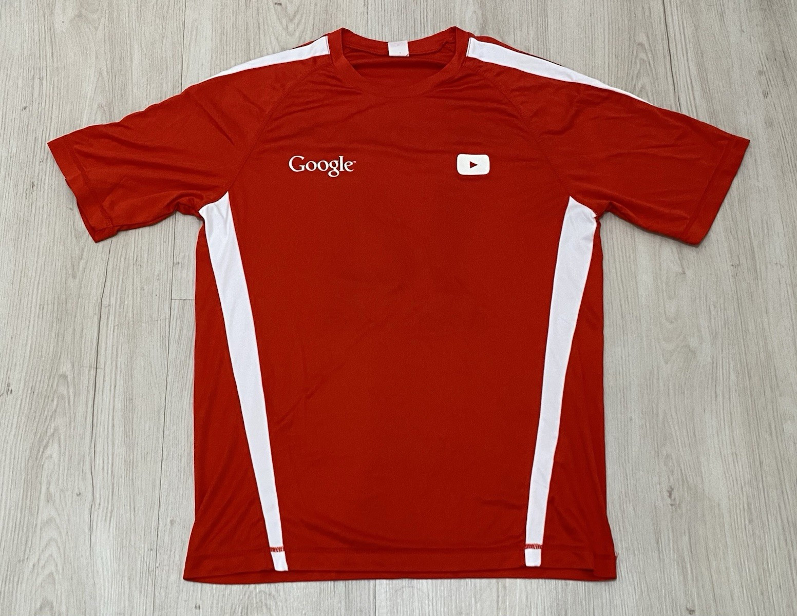 Google YouTube Proud To Play Jersey Shirt Mens M Red Tech Pride 2014 Sport-Tek