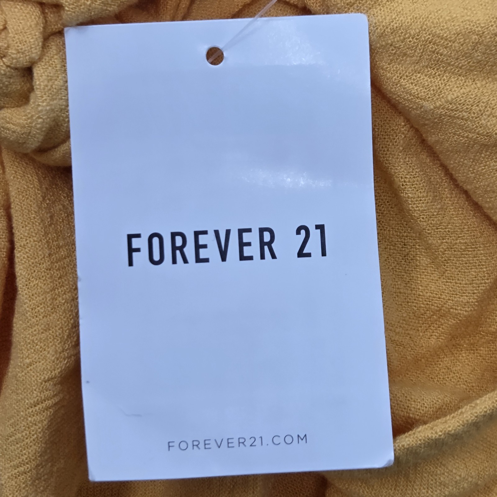 NEW FOREVER 21 Mini Sundress Womens Large Yellow Cut Out Front and Back NWT