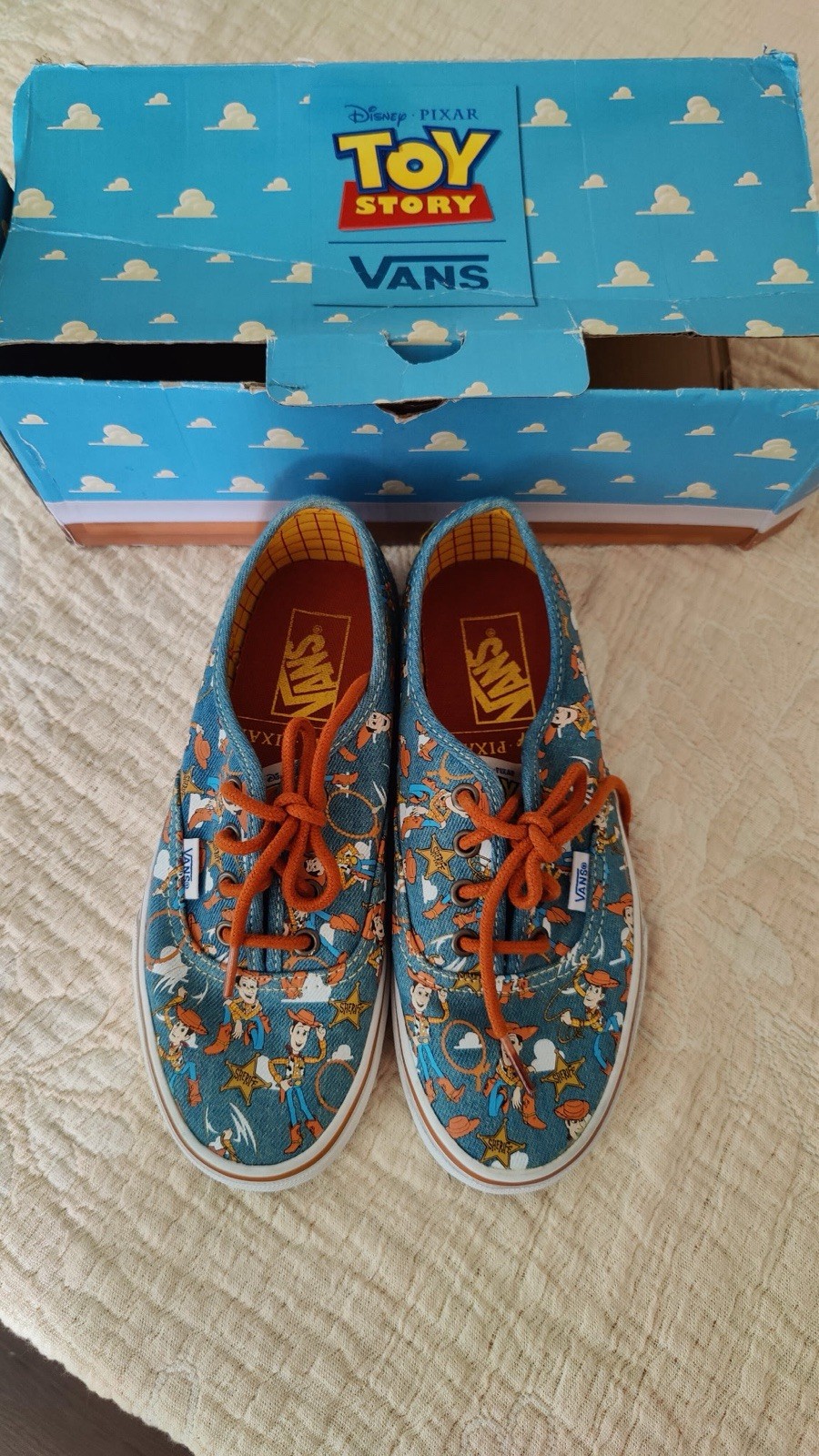 Vans x Pixar Toy Story Woody Denim Sneakers Limited Edition Pixar Collection W7