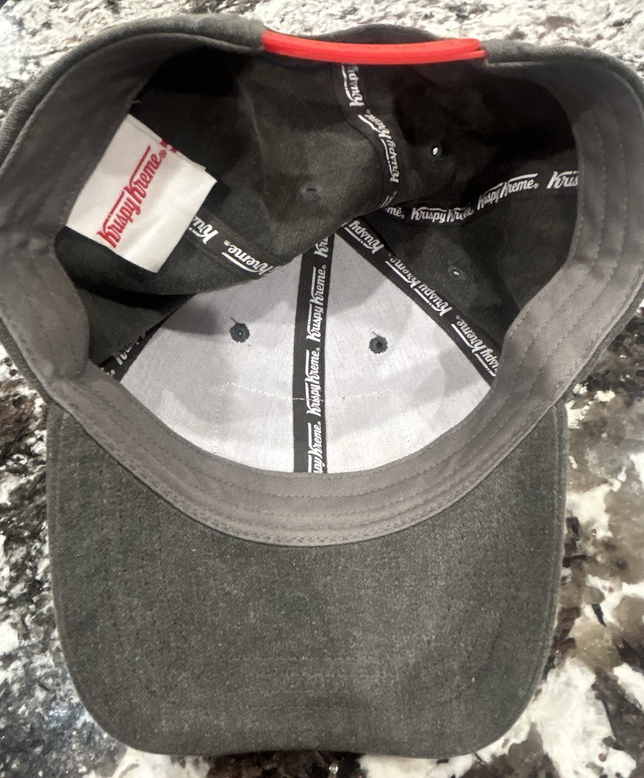 Vintage Krispy Kreme Doughnuts Patch Hat Grey Washed Canvas hat