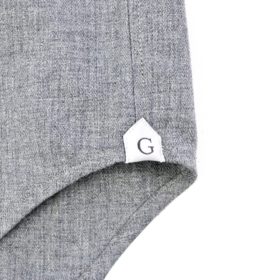 NWT GRIGIO Ash Gray Tic Weave 100% Cotton Spread Collar Dress Shirt 44 17 1/2