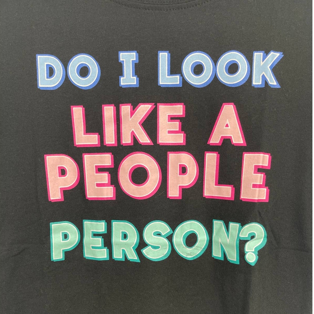 Wound Up Womens Juniors Black TShirt Do I Look Like A People Person Graphic Tee