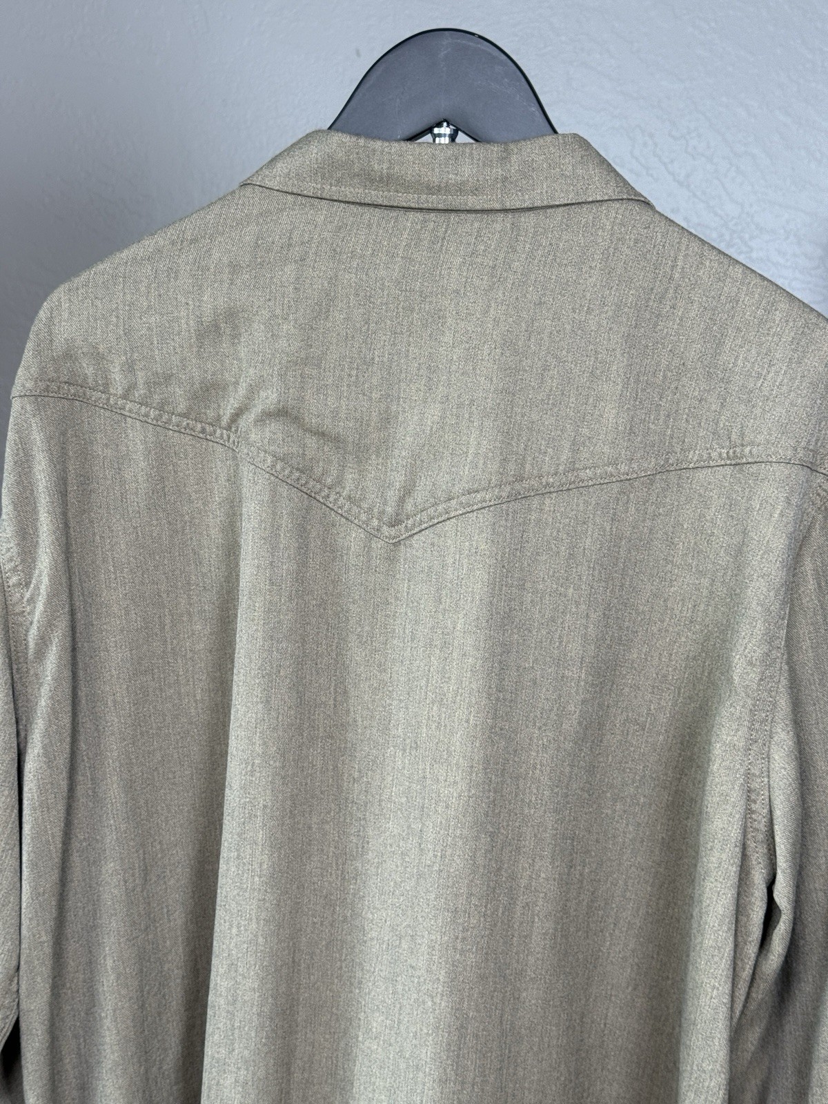 Cody James FR Men’s XL Flame Resistant Western Snap Work Shirt Beige 9.1 ATPV