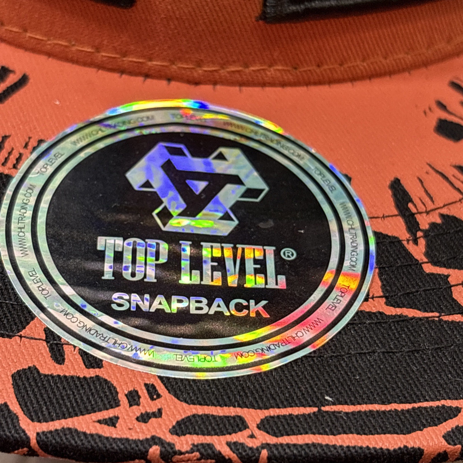 Top Level Skeleton Cowboy Cap Embroidered SnapBack Hat New W/tags